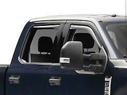 Weathertech Side Window Deflectors; Front and Rear; Dark Smoke (17-22 F-350 Super Duty SuperCrew)