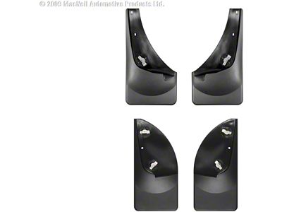 Weathertech No-Drill Mud Flaps; Front and Rear; Black (99-07 F-350 Super Duty SRW w/o OE Fender Flares)