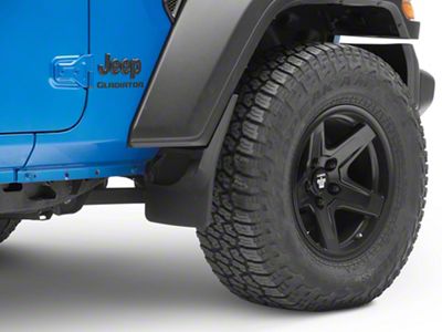 Weathertech No-Drill Mud Flaps; Front and Rear; Black (17-24 F-350 Super Duty SRW)