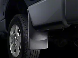 Weathertech No-Drill Mud Flaps; Rear; Black (17-25 F-350 Super Duty SRW)