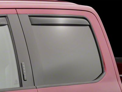 Weathertech Side Window Deflectors; Rear; Dark Smoke (17-24 F-350 Super Duty SuperCrew)