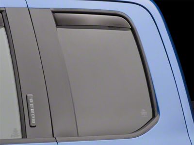 Weathertech Side Window Deflectors; Rear; Dark Smoke (17-24 F-350 Super Duty SuperCab)