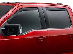 Weathertech Side Window Deflectors; Front and Rear; Matte Black (99-16 F-350 Super Duty SuperCrew)
