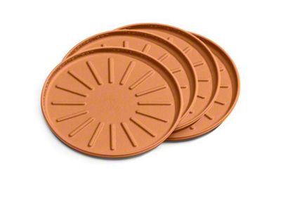 Weathertech 4-Inch Round Coaster Set; Terracotta