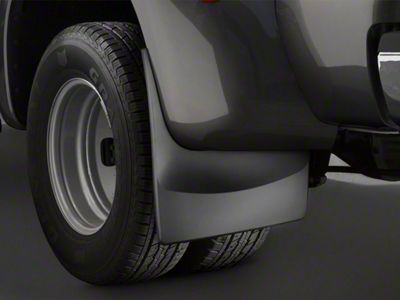 Weathertech No-Drill Mud Flaps; Rear; Black (11-16 F-350 Super Duty DRW w/o OE Fender Flares)