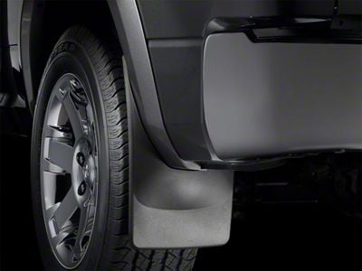 Weathertech No-Drill Mud Flaps; Front and Rear; Black (17-20 F-350 Super Duty DRW w/ OE Fender Flares)