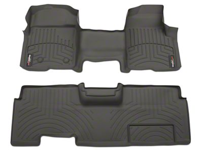 Weathertech DigitalFit Front Over the Hump and Rear Floor Liners; Gray (09-14 F-150 SuperCab, SuperCrew)