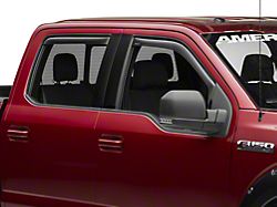 Weathertech Side Window Deflectors; Front and Rear; Dark Smoke (15-20 F-150 SuperCrew)