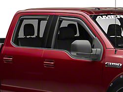 Weathertech Side Window Deflectors; Front and Rear; Dark Smoke (15-20 F-150 SuperCab, SuperCrew)