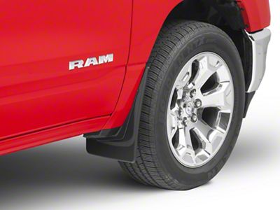 Weathertech No-Drill Mud Flaps; Front; Black (19-25 RAM 1500 w/o OE Flares)