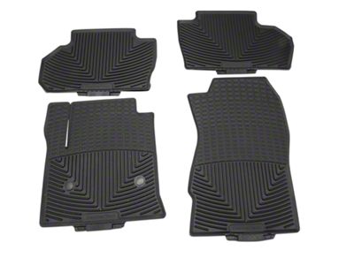 Weathertech All-Weather Front and Rear Rubber Floor Mats; Black (14-18 Silverado 1500 Double Cab, Crew Cab)