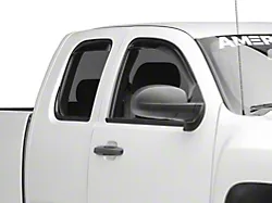 Weathertech Side Window Deflectors; Front and Rear; Dark Smoke (07-13 Silverado 1500 Extended Cab)