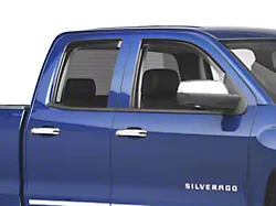Weathertech Side Window Deflectors; Front and Rear; Dark Smoke (14-18 Silverado 1500 Crew Cab)