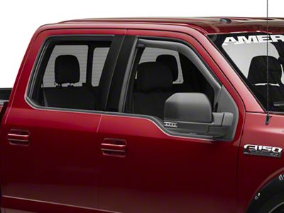 Weathertech Side Window Deflectors; Front; Dark Smoke (15-20 F-150)