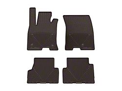Weathertech All-Weather Front and Rear Rubber Floor Mats; Cocoa (22-26 Maverick Hybrid)