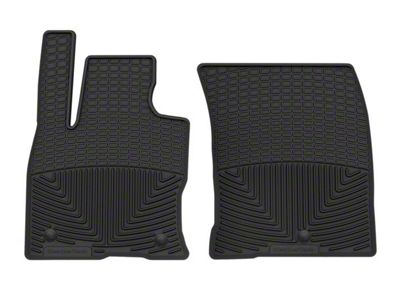 Weathertech All-Weather Front Rubber Floor Mats; Black (22-26 2.0L EcoBoost Maverick)