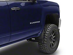 Weathertech No-Drill Mud Flaps; Front and Rear; Black (14-18 Silverado 1500 w/o Fender Flares)