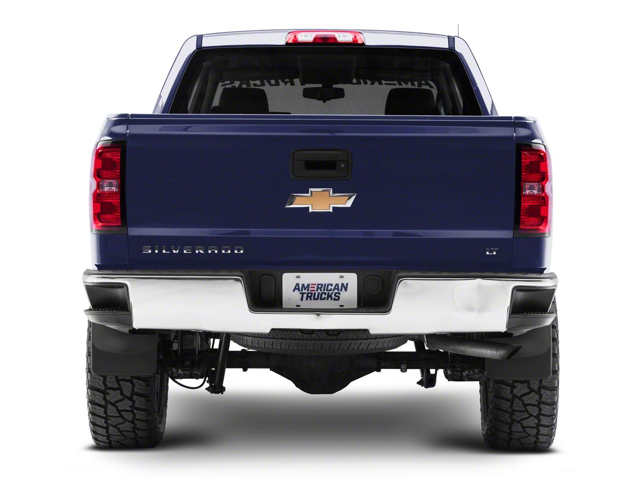 NO DRILL WEATHER TECH #120035 REAR PAIR MUD FLAPS 2014-15 CHEV