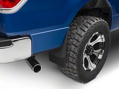 Weathertech No-Drill Mud Flaps; Rear; Black (04-14 F-150, Excluding Raptor)