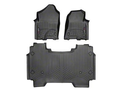 Weathertech DigitalFit Front and Rear Floor Liners; Black (19-24 RAM 1500 Crew Cab w/o Rear Underseat Storage)