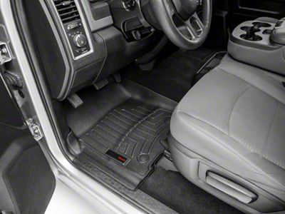 Weathertech DigitalFit Front and Rear Floor Liners for Vinyl Floors; Black (12-18 RAM 1500 Crew Cab)