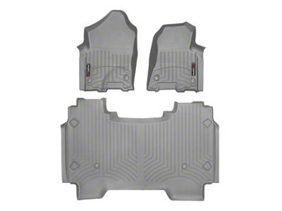 Weathertech DigitalFit Front and Rear Floor Liners; Gray (19-24 RAM 1500 Crew Cab w/o Rear Underseat Storage)