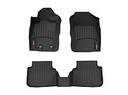 Weathertech DigitalFit Front and Rear Floor Liners; Black (25-26 RAM 1500 Crew Cab w/ Rear Underseat Storage)
