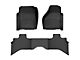 Weathertech Front and Rear Floor Liner HP; Black (12-18 RAM 1500 Quad Cab)