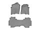 Weathertech Front and Rear Floor Liner HP; Gray (19-24 RAM 1500 Quad Cab)
