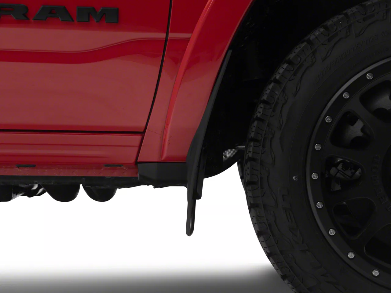 Weathertech RAM 1500 No-Drill Mud Flaps; Front and Rear; Black