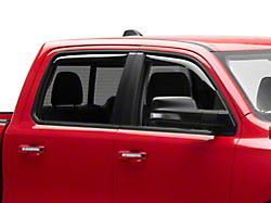 Weathertech Side Window Deflectors; Front and Rear; Dark Smoke (19-23 RAM 1500 Crew Cab)