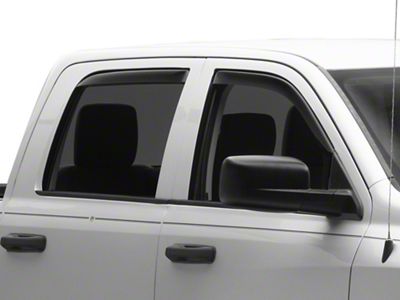 Weathertech Side Window Deflectors; Front and Rear; Dark Smoke (09-18 RAM 1500 Crew Cab)