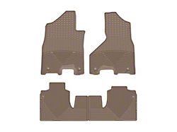 Weathertech All-Weather Front and Rear Rubber Floor Mats; Tan (19-26 RAM 2500 Mega Cab w/o PTO Kit)