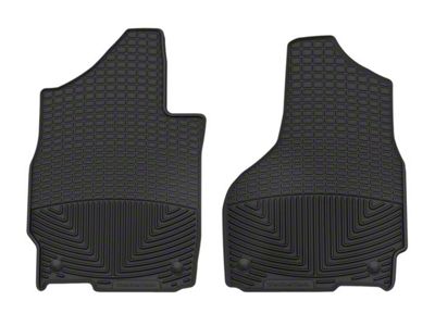 Weathertech All-Weather Front Rubber Floor Mats; Black (19-24 RAM 2500 Regular Cab w/o PTO Kit)