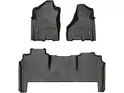Weathertech DigitalFit Front and Rear Floor Liners; Black (19-24 RAM 2500 Mega Cab w/ Front Bucket Seats)