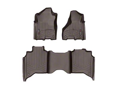 Weathertech DigitalFit Front and Rear Floor Liners; Cocoa (19-24 RAM 2500 Crew Cab w/ Front Bucket Seats)