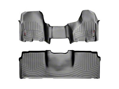 Weathertech DigitalFit Front Over the Hump and Rear Floor Liners; Black (12-18 RAM 2500 Mega Cab w/ Driver & Passenger Side Floor Hooks)