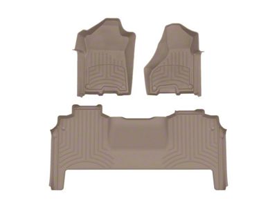 Weathertech Front and Rear Floor Liner HP; Tan (19-24 RAM 2500 Mega Cab w/ Front Bucket Seats & w/o Power Take Off)