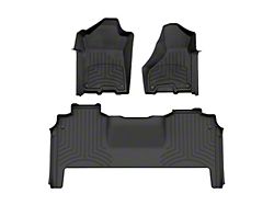Weathertech Front and Rear Floor Liner HP; Black (19-26 RAM 2500 Mega Cab w/ Front Bucket Seats & w/o Power Take Off)
