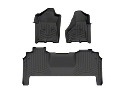 Weathertech Front and Rear Floor Liner HP; Black (19-24 RAM 2500 Mega Cab w/ Front Bucket Seats & w/o Power Take Off)