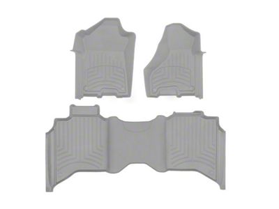 Weathertech Front and Rear Floor Liner HP; Gray (19-24 RAM 2500 Crew Cab w/o Power Take Off)