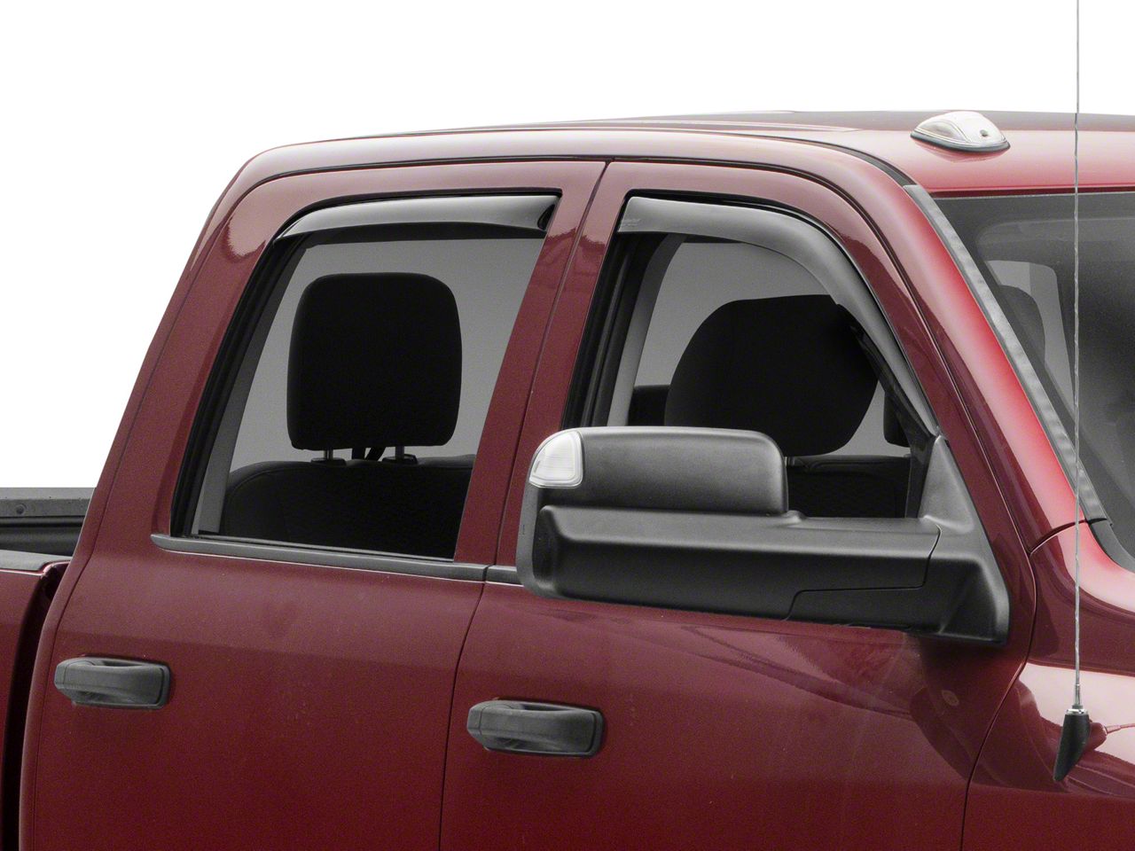 Weathertech RAM 2500 Side Window Deflectors; Front and Rear; Dark Smoke