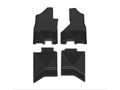 Weathertech All-Weather Front and Rear Rubber Floor Mats; Black (19-24 RAM 3500 Crew Cab w/o PTO Kit)