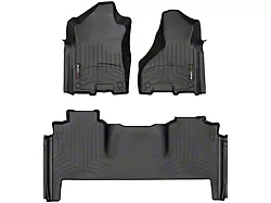 Weathertech DigitalFit Front and Rear Floor Liners; Black (19-24 RAM 3500 Mega Cab w/ Front Bucket Seats)