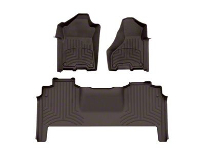 Weathertech Front and Rear Floor Liner HP; Cocoa (19-24 RAM 3500 Mega Cab w/ Front Bucket Seats & w/o Power Take Off)