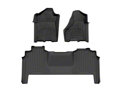 Weathertech Front and Rear Floor Liner HP; Black (19-24 RAM 3500 Mega Cab w/ Front Bucket Seats & w/o Power Take Off)