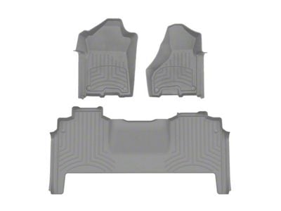 Weathertech Front and Rear Floor Liner HP; Gray (19-24 RAM 3500 Mega Cab w/ Front Bucket Seats & w/o Power Take Off)
