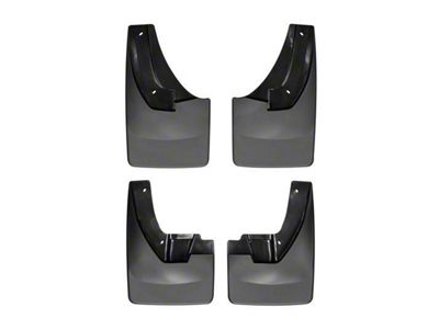 Weathertech No-Drill Mud Flaps; Front and Rear; Black (09-18 RAM 3500)