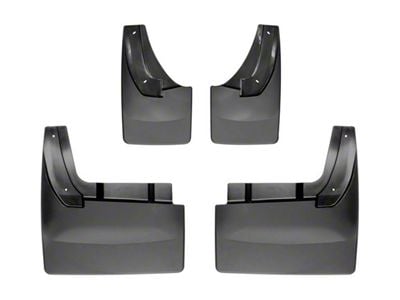 Weathertech No-Drill Mud Flaps; Front and Rear; Black (10-18 RAM 3500 DRW w/ OE Fender Flares)