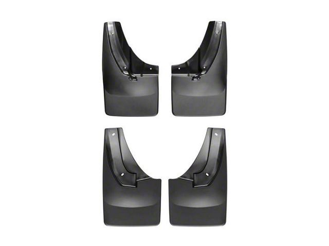Weathertech No-Drill Mud Flaps; Front and Rear; Black (10-13 RAM 3500 SRW w/o OE Fender Flares)